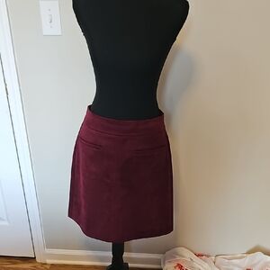 LOFT Deep Wine Mini Skirt